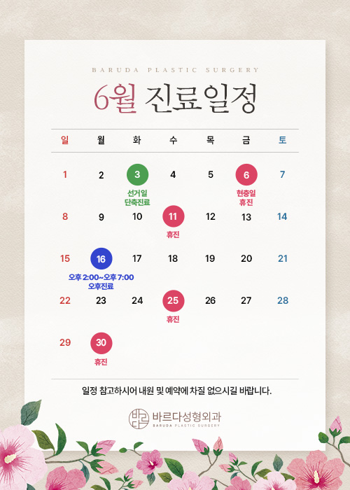 6월 진료일정